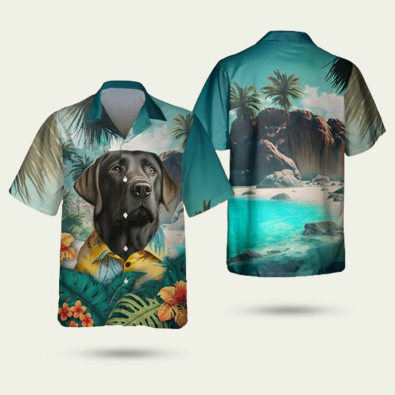 LABRADOR RETRIEVER 3D TROPICAL DOG LOVERS HAWAIIAN SHIRT